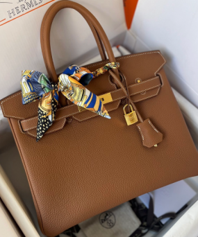 에르메스 버킨백 30 골드브라운 금장 토고가죽